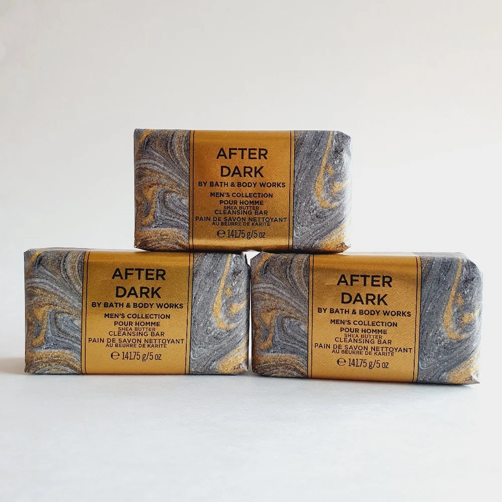 Bath & Body Works After Dark Men's Collection Cleansing Bar 5 oz. Set of 3.